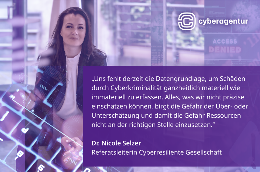 Nicole Selzer, Leiterin des Referats Cyberresiliente Gesellschaft in der Abteilung Sichere Gesellschaft der Cyberagentur. Foto: Andreas Stedtler/Cyberagentur