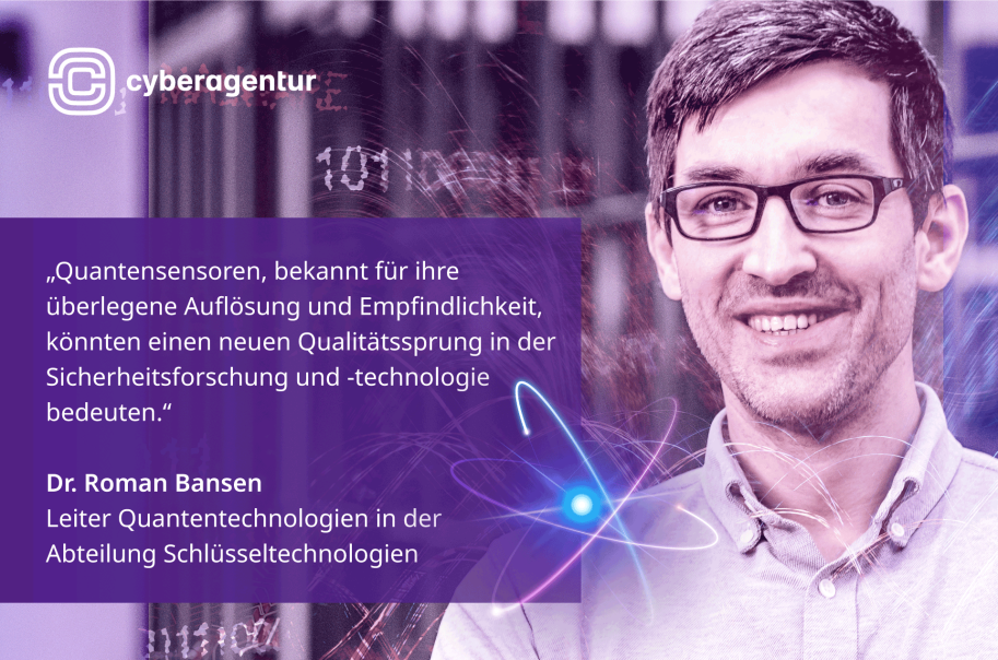 Dr. Roman Bansen, Leiter Quantentechnologien in der Abteilung Schlüsseltechnologien der Cyberagentur. Foto: Andreas Stedtler/Cyberagentur