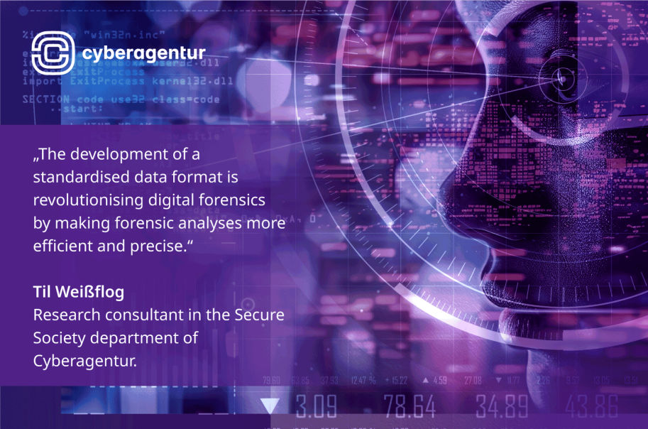 Cyberagentur provides information about the research project "Forensic digital files" at a partnering event on 2 September 2024 and invites people to network. Photo: freepik/Cyberagentur