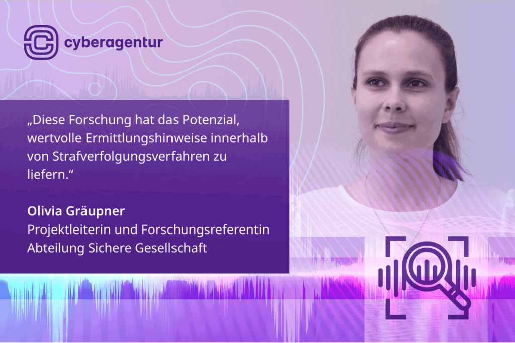 Olivia Gräupner, Projektleiterin und Forschungsreferentin in der Abteilung Sichere Gesellschaft bei der Cyberagentur zum Partnering Event der Cyberagentur am 24. Juni 2024.