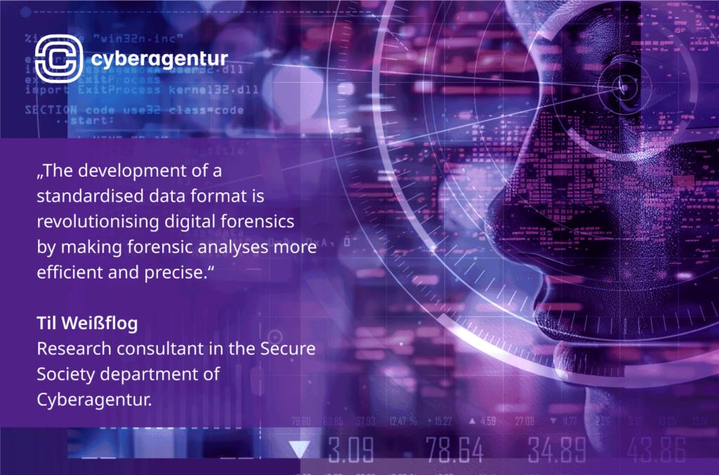 Cyberagentur provides information about the research project "Forensic digital files" at a partnering event on 2 September 2024 and invites people to network.