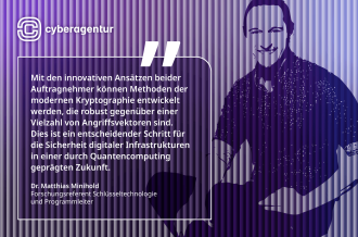 Dr. Matthias Minihold, Programmleiter für SCA4PQC, unterstreicht die sicherheitspolitische Bedeutung robuster kryptographischer Implementierungen im Zeitalter des Quantencomputing.